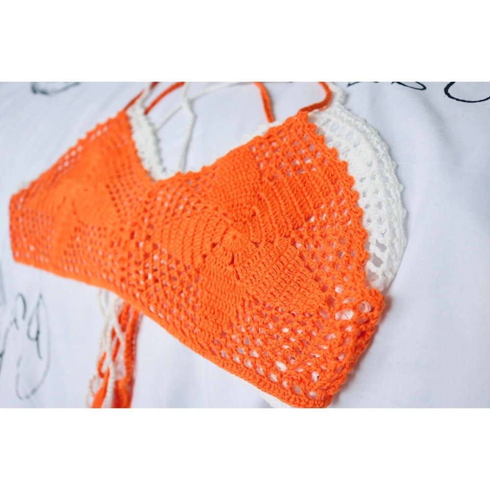 NWOT Orange FP Crochet Bralette